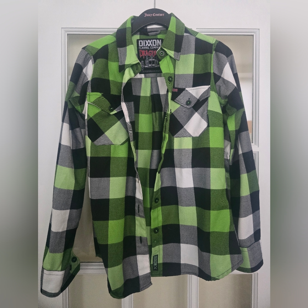 DIXXON Women's Green Plaid Shirt